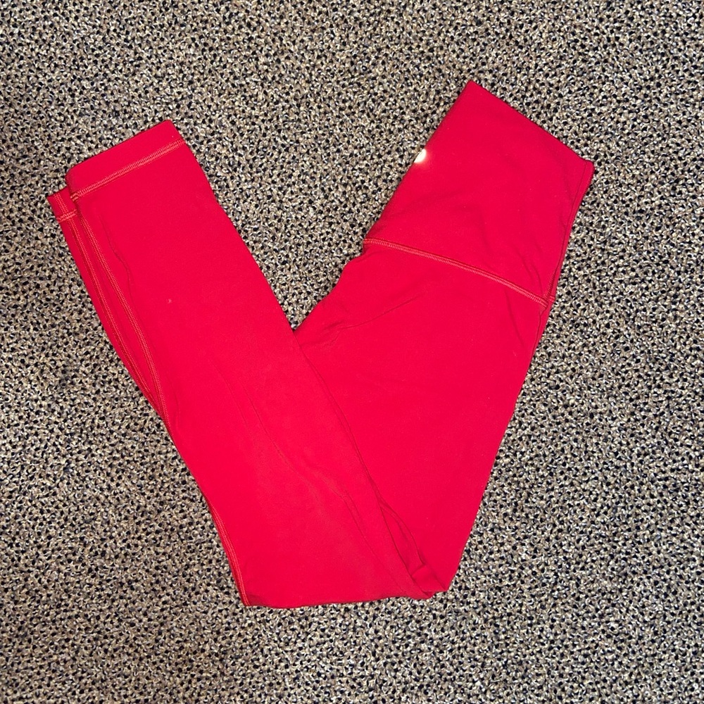 Lululemon Align 25” Dark Red LNY Edition Size 4
